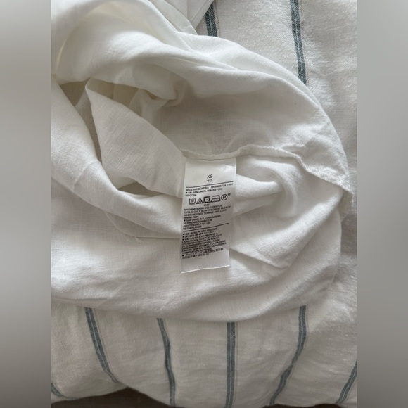 Banana Republic Elegant White linen Popover mini Dress size xs - Picture 5 of 5